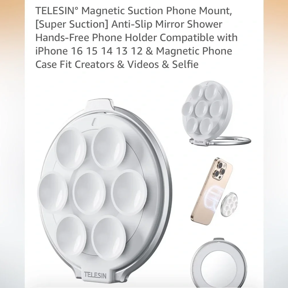 Anti-Slip Magnetic Phone Holder - White